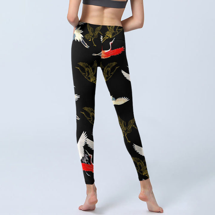 Leggings de sport à imprimé Buddha Stones blanches, rouges et dorées, pantalons de yoga pour femmes - image 7