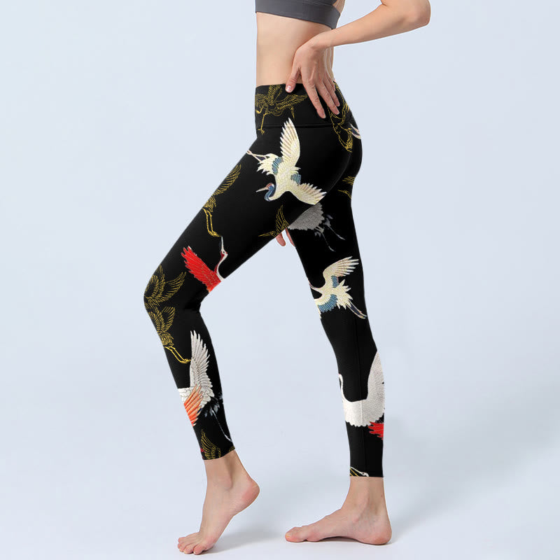 Leggings de sport à imprimé Buddha Stones blanches, rouges et dorées, pantalons de yoga pour femmes - image 3