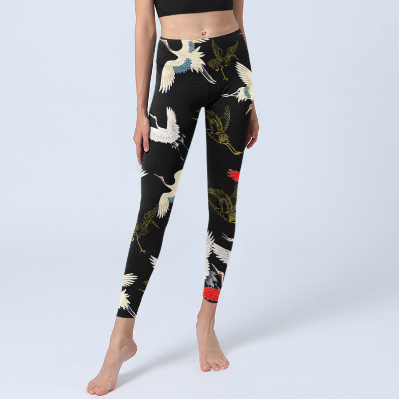 Leggings de sport à imprimé Buddha Stones blanches, rouges et dorées, pantalons de yoga pour femmes - image 5
