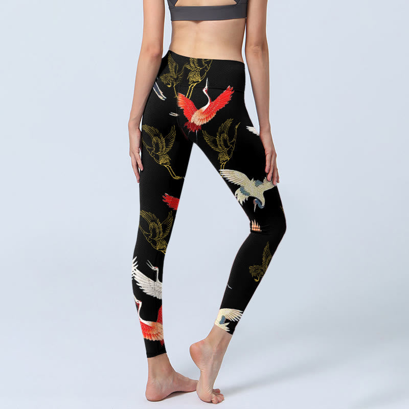 Leggings de sport à imprimé Buddha Stones blanches, rouges et dorées, pantalons de yoga pour femmes - image 5