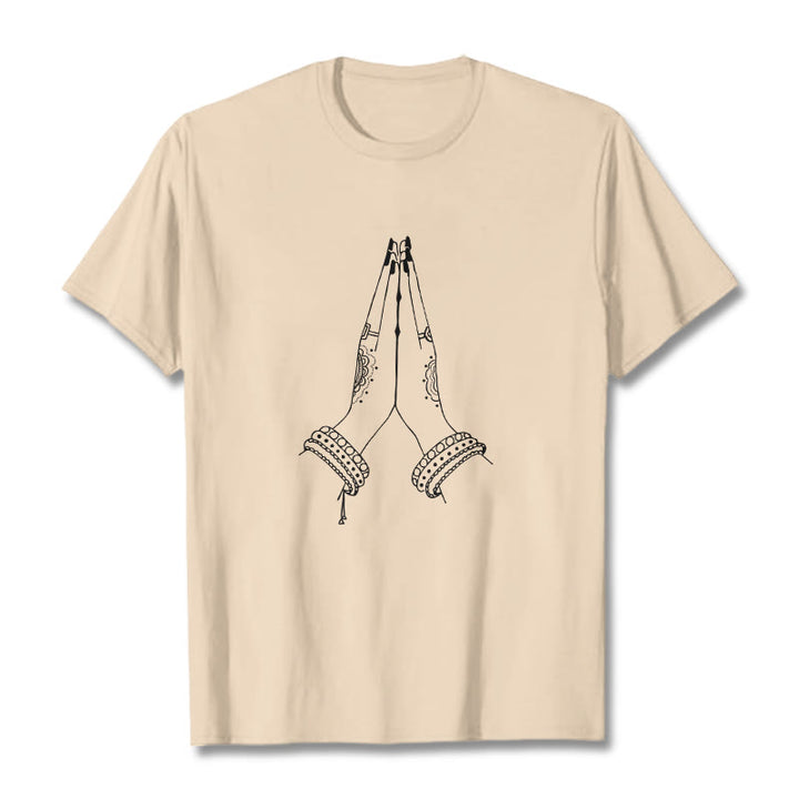 T-shirt avec motif de prière « Buddha Stones Join Hands Together » - Bisque - 2XL - image 10
