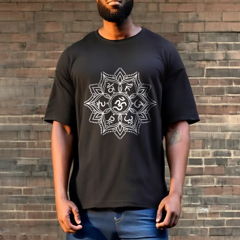 Buddha Stones Mandala fleur Om Mani Padme Hum Sanskrit Mantra T-shirt - image 9