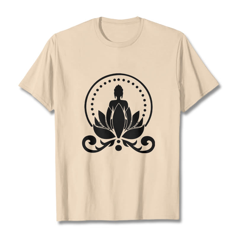 T-shirt Bouddha assis sur une fleur de lotus Buddha Stones en méditation - Bisque - 2XL - image 10