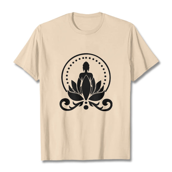 T-shirt Bouddha assis sur une fleur de lotus Buddha Stones en méditation - Bisque - 2XL - image 10