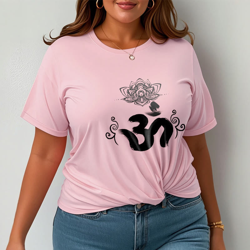 T-shirt floral sanskrit avec Buddha Stones et symbole Om - image 15