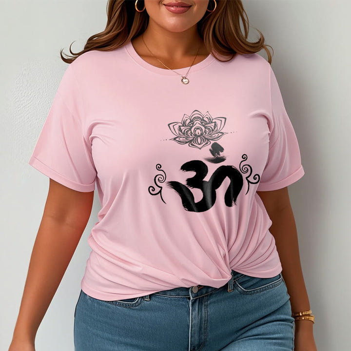 T-shirt floral sanskrit avec Buddha Stones et symbole Om - image 15