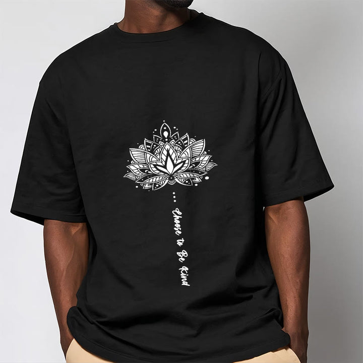 T-shirt à fleurs géométriques « Choisissez d'être gentil » Buddha Stones - image 4