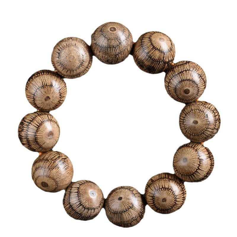 Bracelet de protection en perles de bois de Gnetum et pierres de Buddha Stones - image 7