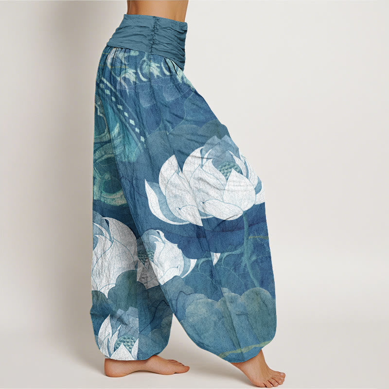 Pantalon sarouel décontracté à taille élastique pour femme avec motif de Buddha Stones - image 6