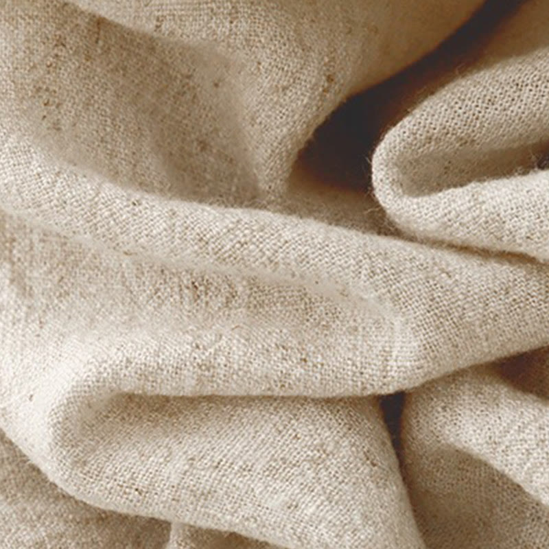 Chemise femme en coton et lin à manches mi-longues et poches, motif Buddha Stones, avec fente latérale et boutons grenouille - image 3