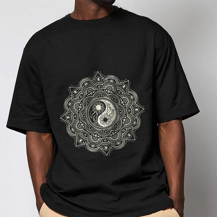 T-shirt à motif de Buddha Stones, symbole Yin-Yang - image 4