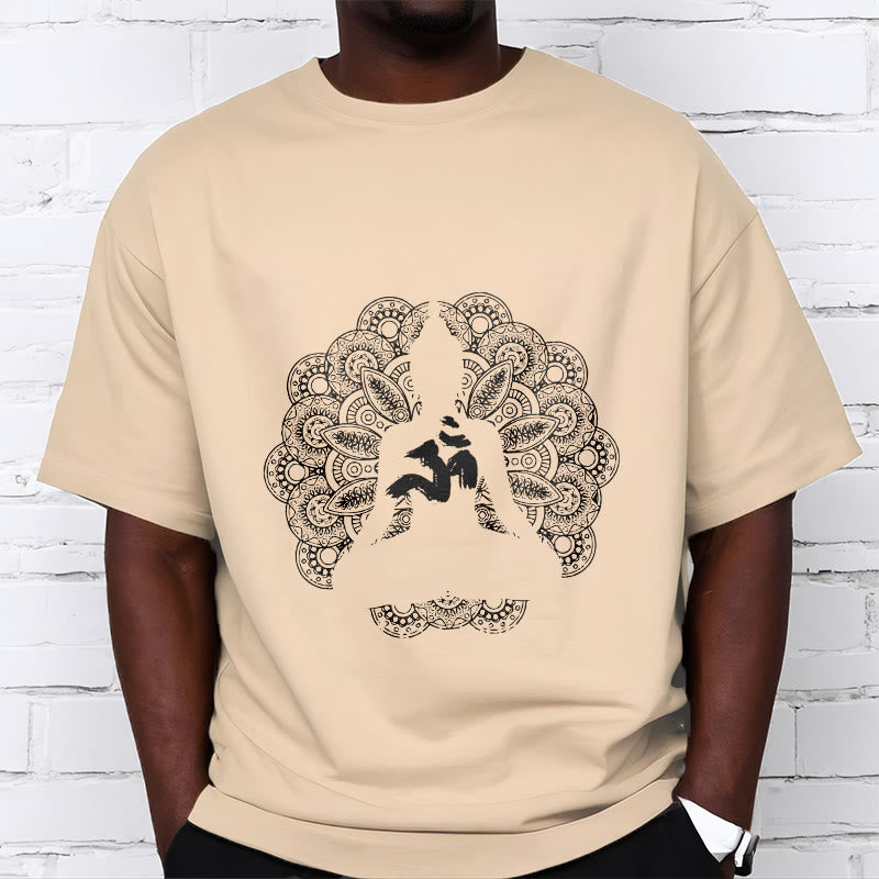 T-shirt à motif de Buddha Stones, symbole Om, mandala, couleur pure - image 9