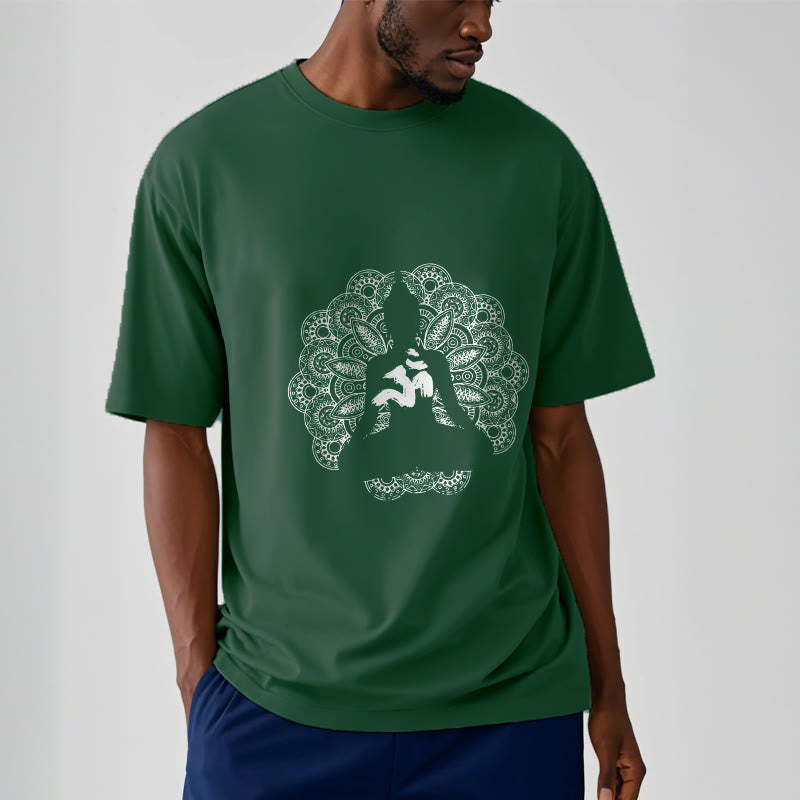 T-shirt à motif de Buddha Stones, symbole Om, mandala, couleur pure - image 11