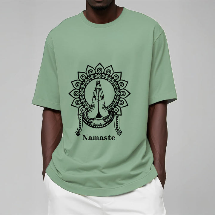 T-shirt avec Buddha Stones, Namaste, geste, motif Mandala - image 15