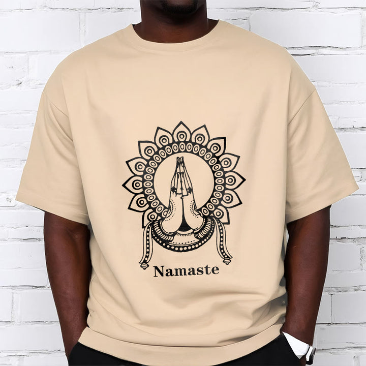 T-shirt avec Buddha Stones, Namaste, geste, motif Mandala - image 9