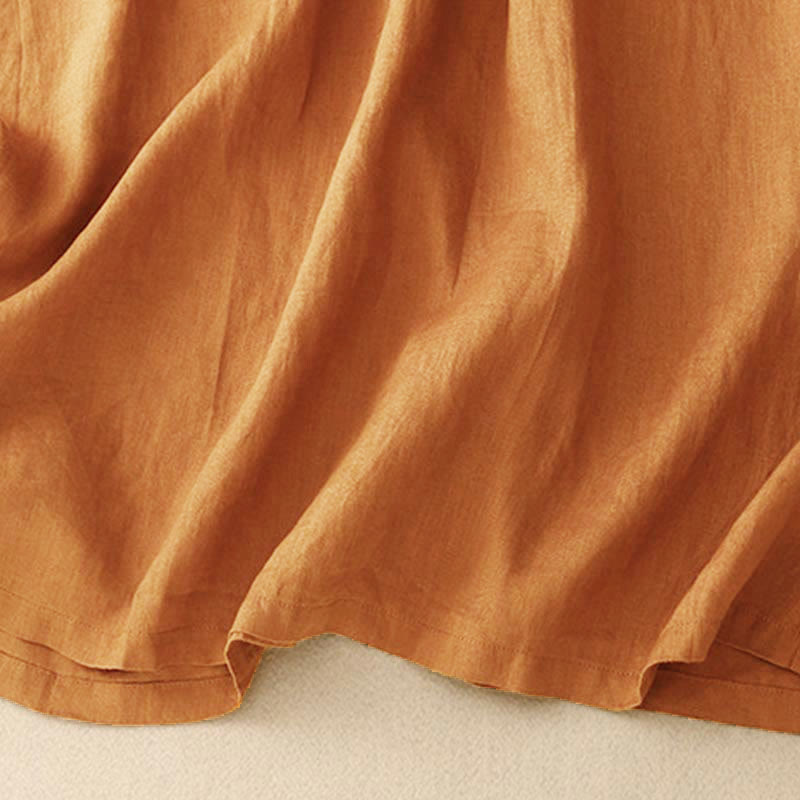 Robe mi - longue décontractée à manches courtes et bretelles à nœud papillon pour femme avec poches - image 7