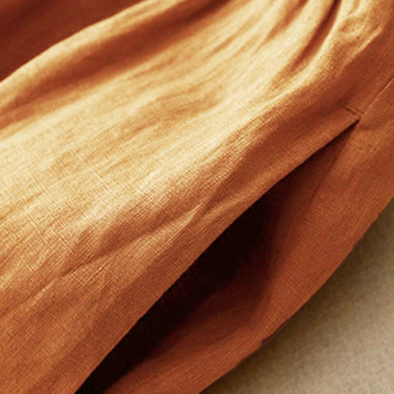 Robe mi - longue décontractée à manches courtes et bretelles à nœud papillon pour femme avec poches - image 3
