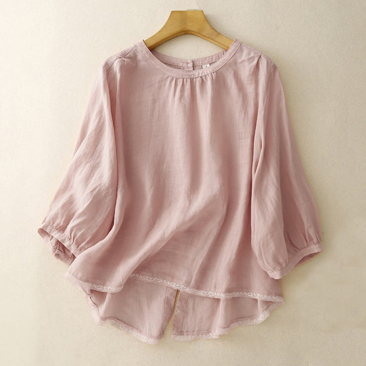 T-shirt décontracté à col ras du cou pour femme, motif Buddha Stones , en coton et polyester - Rose - US14，UK/AU18，EU46 (2XL) - image 1