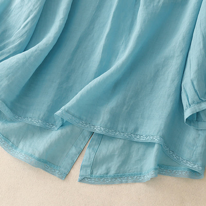 T-shirt décontracté à col ras du cou pour femme, motif Buddha Stones , en coton et polyester - image 8