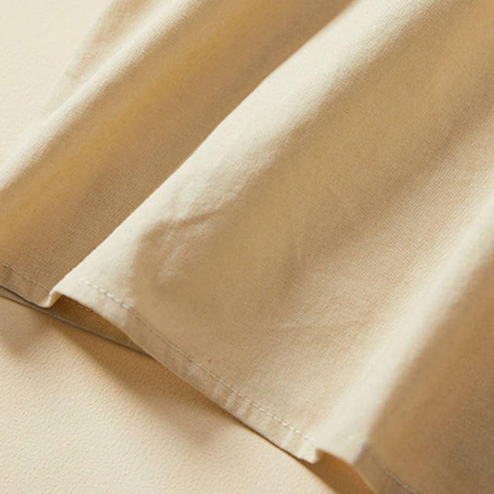 T-shirt décontracté à manches courtes en coton et lin pour femme avec Buddha Stones - image 12