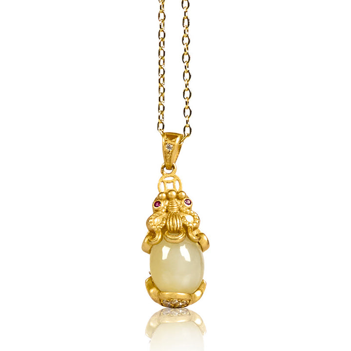 Collier pendentif en jade blanc PiXiu avec Buddha Stones , porte-bonheur et richesse - image 4