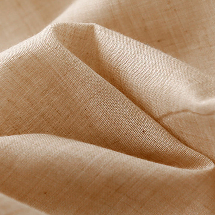 Pantalon large en coton et lin avec poches et ourlet fendu à boutons-pression Buddha Stones pour femme - image 6