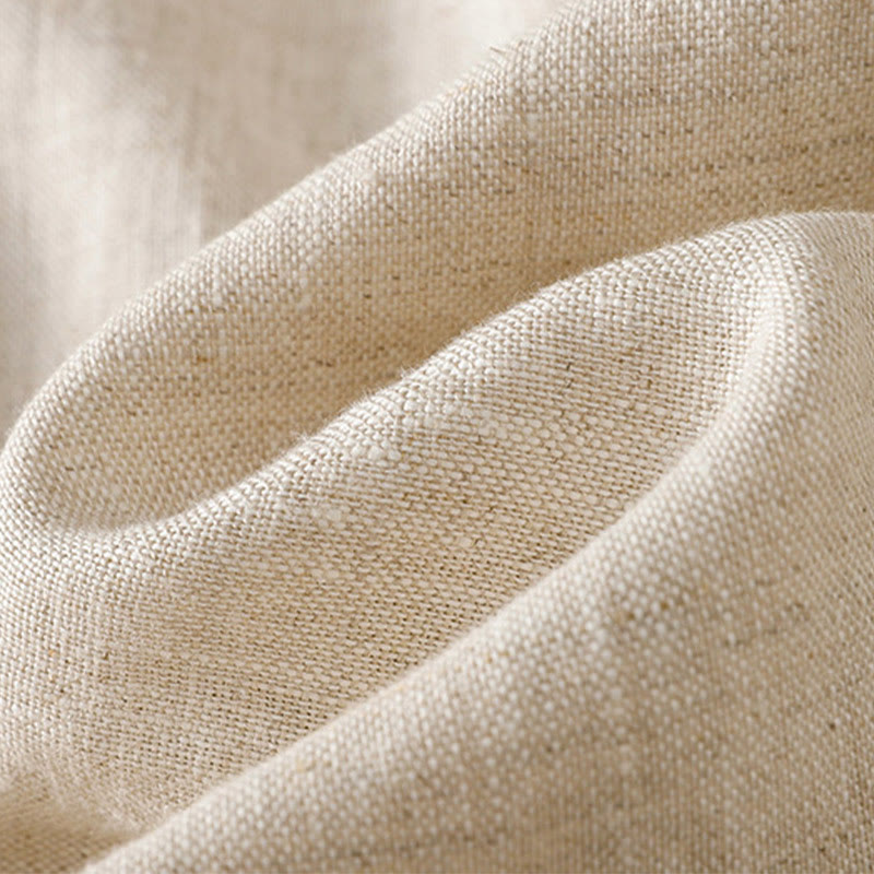 Pantalon décontracté en coton à jambes larges et poches pour femme, avec cordon de serrage et perles brodées Buddha Stones - image 19