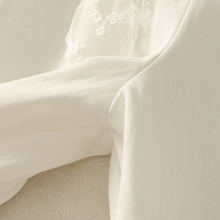 Pantalon large en coton avec poches et ceinture en dentelle de couleur Buddha Stones pour femme - image 14