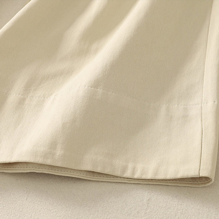 Pantalon large en coton avec poches et ceinture en dentelle de couleur Buddha Stones pour femme - image 5