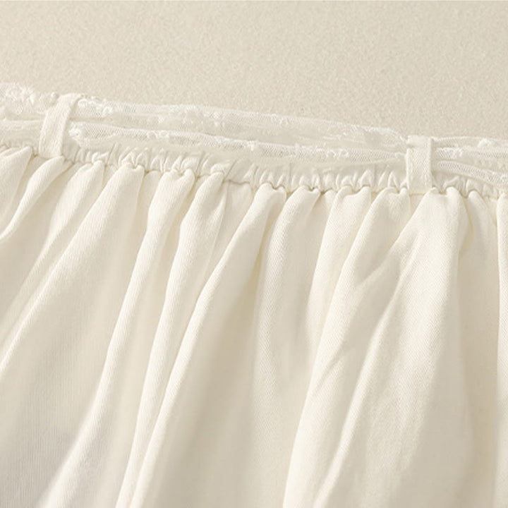 Pantalon large en coton avec poches et ceinture en dentelle de couleur Buddha Stones pour femme - image 9