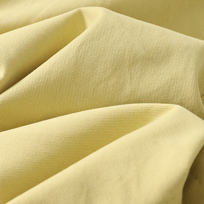 Pantalon large en coton avec poches et ceinture en dentelle de couleur Buddha Stones pour femme - image 25