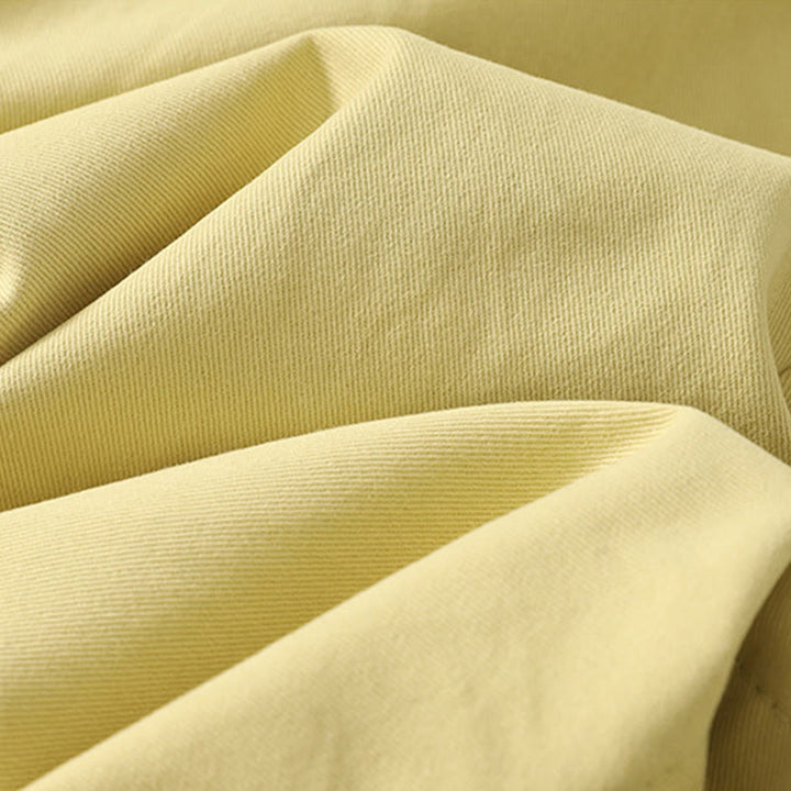 Pantalon large en coton avec poches et ceinture en dentelle de couleur Buddha Stones pour femme - image 25