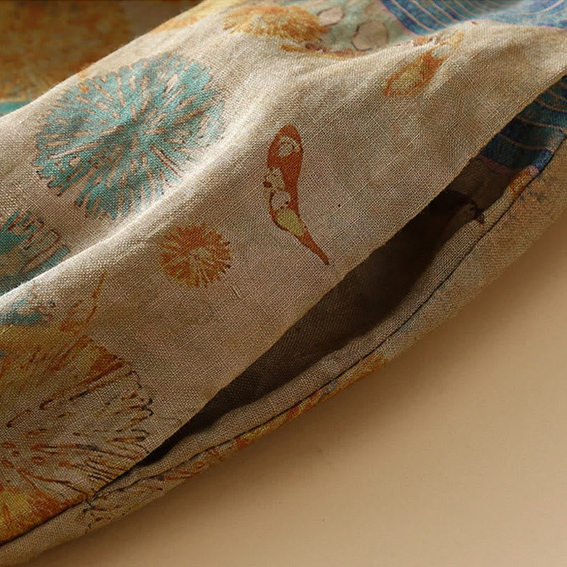 Pantalon sarouel pour femme avec poches, style rétro décontracté chinois , Buddha Stones grenouille et boutons - image 10