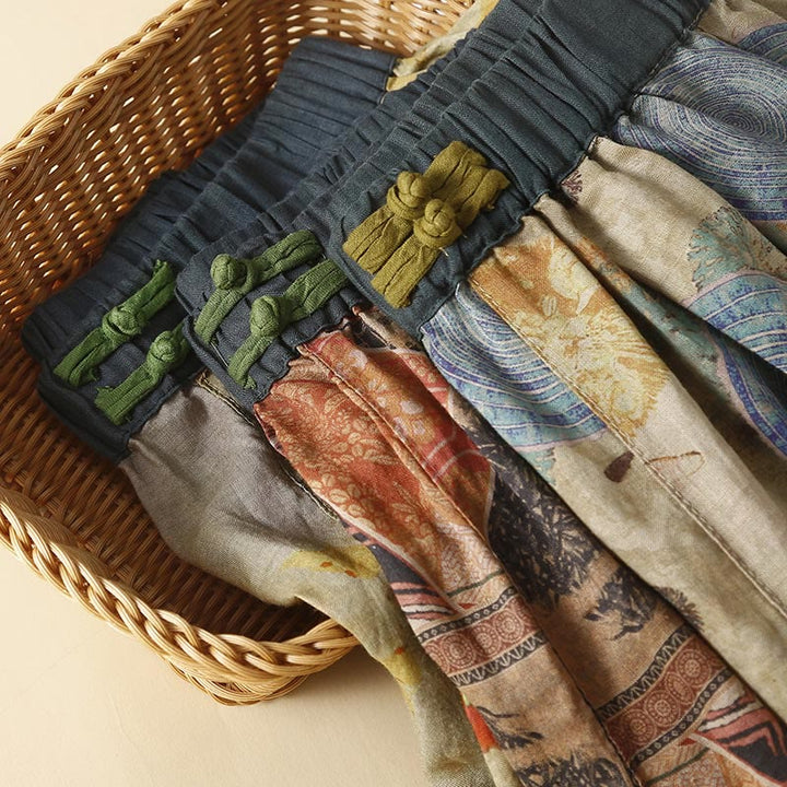 Pantalon sarouel pour femme avec poches, style rétro décontracté chinois , Buddha Stones grenouille et boutons - image 21