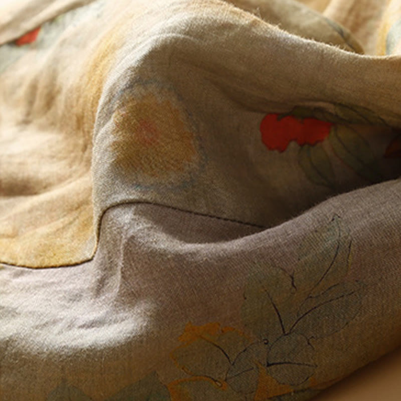 Pantalon sarouel pour femme avec poches, style rétro décontracté chinois , Buddha Stones grenouille et boutons - image 3