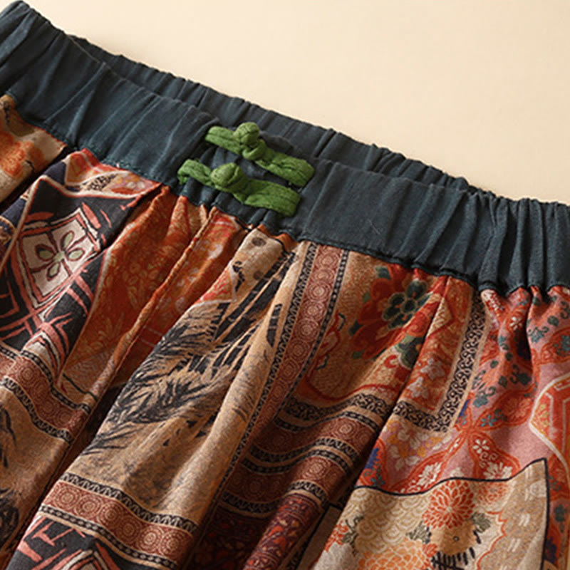 Pantalon sarouel pour femme avec poches, style rétro décontracté chinois , Buddha Stones grenouille et boutons - image 16