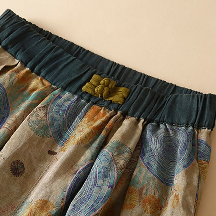 Pantalon sarouel pour femme avec poches, style rétro décontracté chinois , Buddha Stones grenouille et boutons - image 9