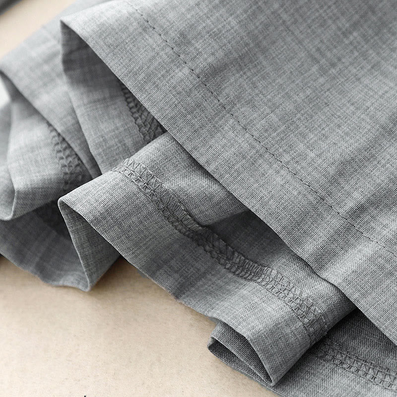 Pantalon large en coton et lin avec poches pour femme Buddha Stones, bleu acier clair uni - image 7