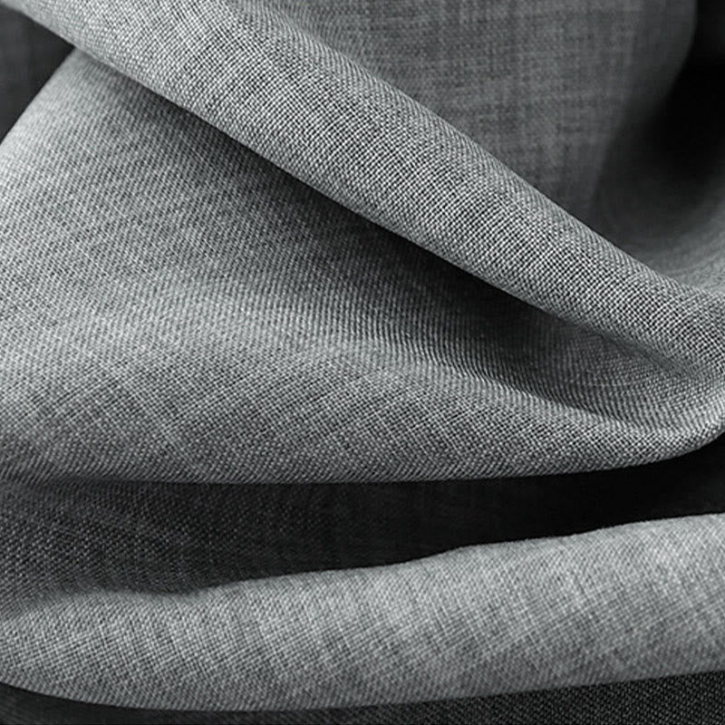 Pantalon large en coton et lin avec poches pour femme Buddha Stones, bleu acier clair uni - image 6