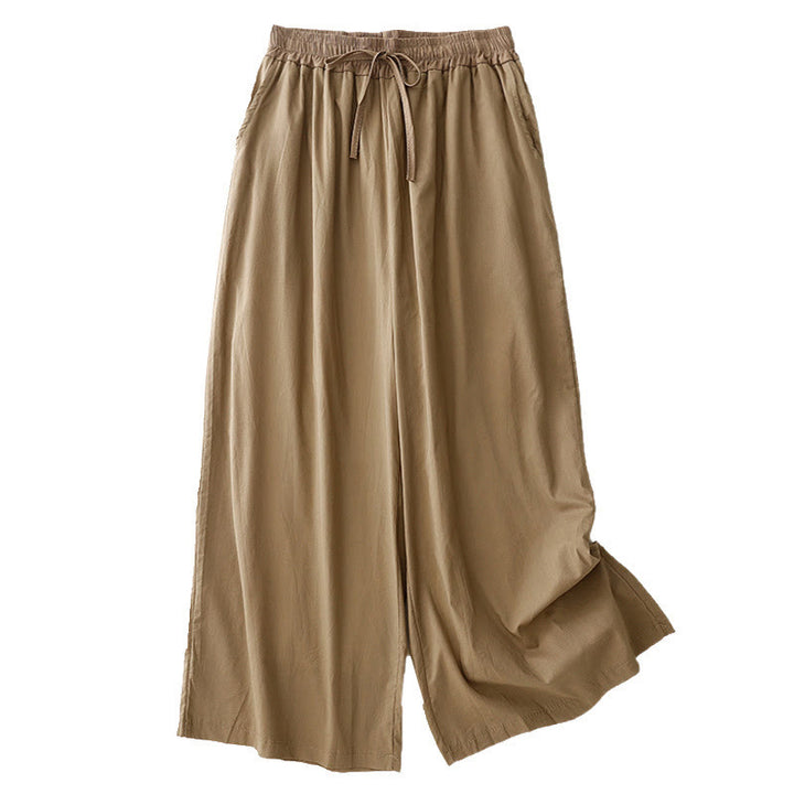 Pantalon large à cordon de serrage et poches pour femme, motif Buddha Stones, couleurs contrastées - image 15