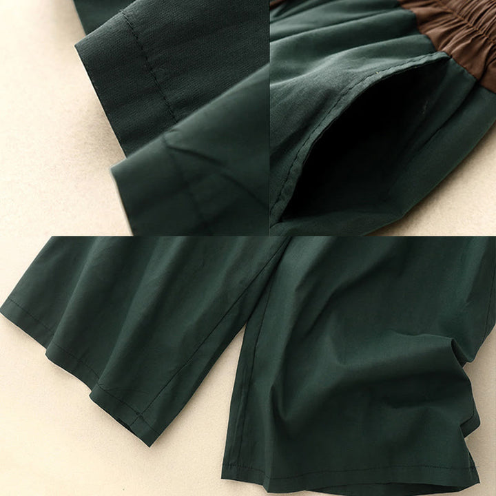 Pantalon large à cordon de serrage et poches pour femme, motif Buddha Stones, couleurs contrastées - image 18