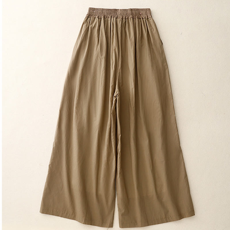 Pantalon large à cordon de serrage et poches pour femme, motif Buddha Stones, couleurs contrastées - image 8