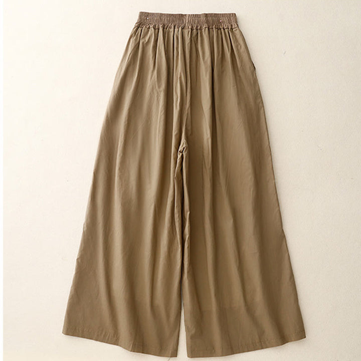 Pantalon large à cordon de serrage et poches pour femme, motif Buddha Stones, couleurs contrastées - image 8