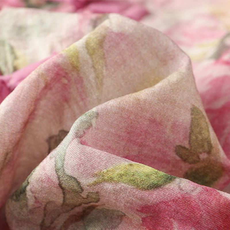 Chemise à manches trois-quarts en coton pour femme, imprimé floral, motif grenouille chinoise, Buddha Stones - image 12