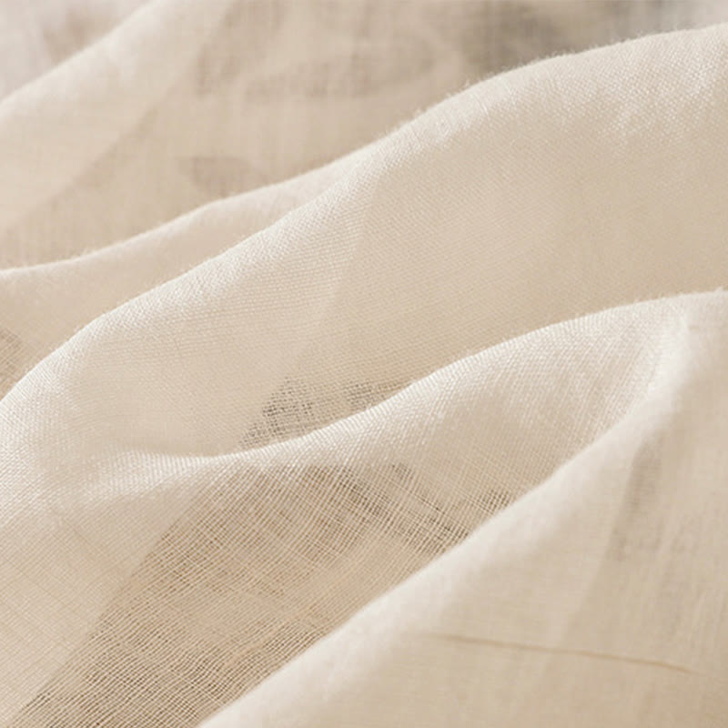 T-shirt en coton à manches trois-quarts pour femme, motif Buddha Stones , broderie florale rétro - image 7