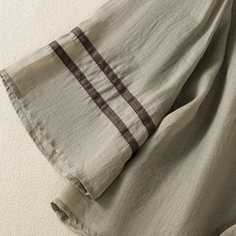 T-shirt en coton à manches trois-quarts pour femme, motif Buddha Stones , broderie florale rétro - image 13