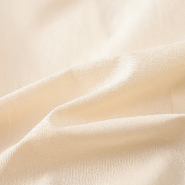 T-shirt à lacets et manches trois-quarts en coton et lin pour femme, broderie rétro Buddha Stones - image 7