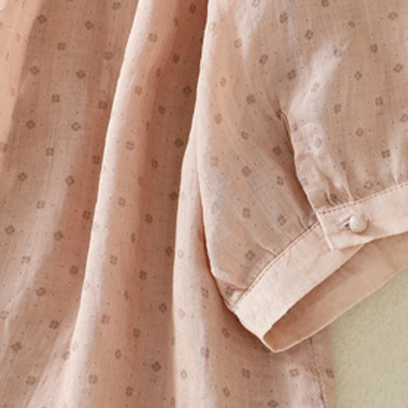 Chemise femme à manches mi-longues et boutons floraux imprimés de Buddha Stones - image 32