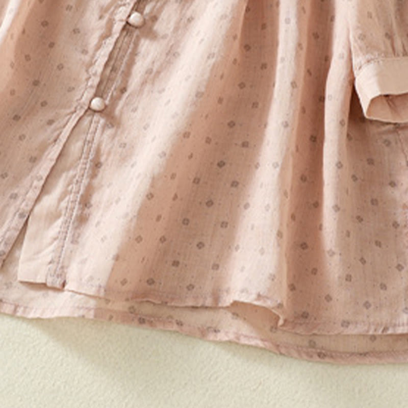 Chemise femme à manches mi-longues et boutons floraux imprimés de Buddha Stones - image 35