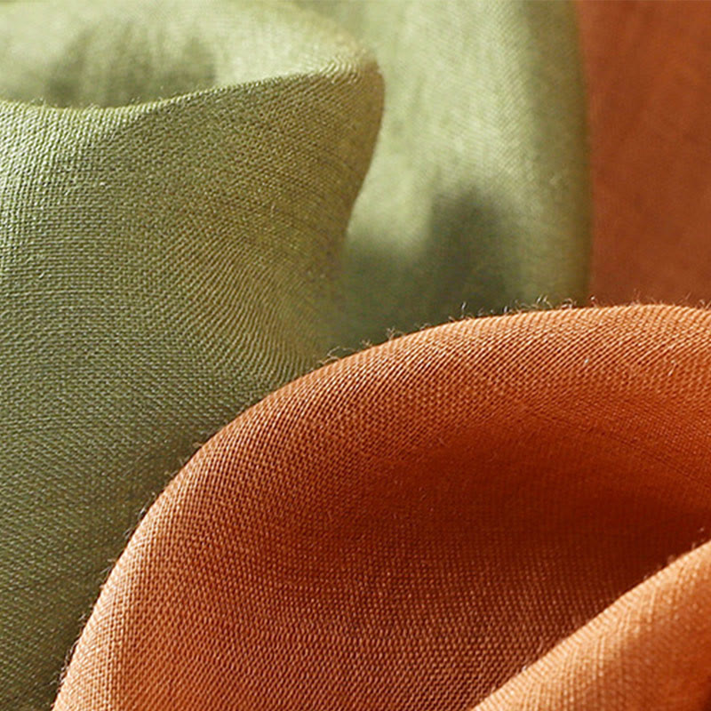 T-shirt à manches mi-longues en coton et lin pour femme, broderie de Buddha Stones , ourlet fleuri fendu - image 20